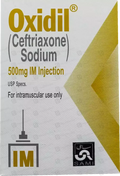 Oxidil (Ceftriaxone Sodium) 500mg انجکشن