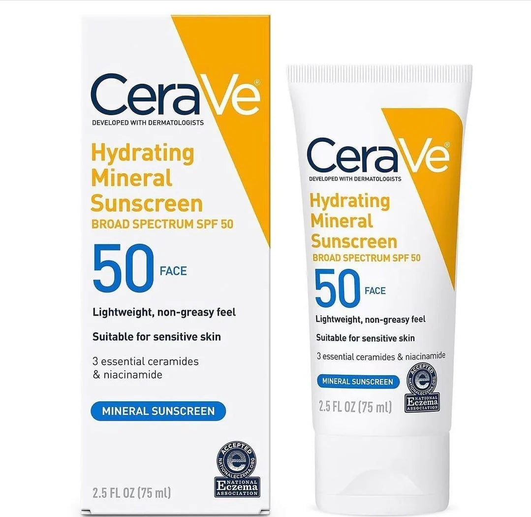 CeraVe Hydrating Mineral Sunscreen SPF 50 Body Lotion
